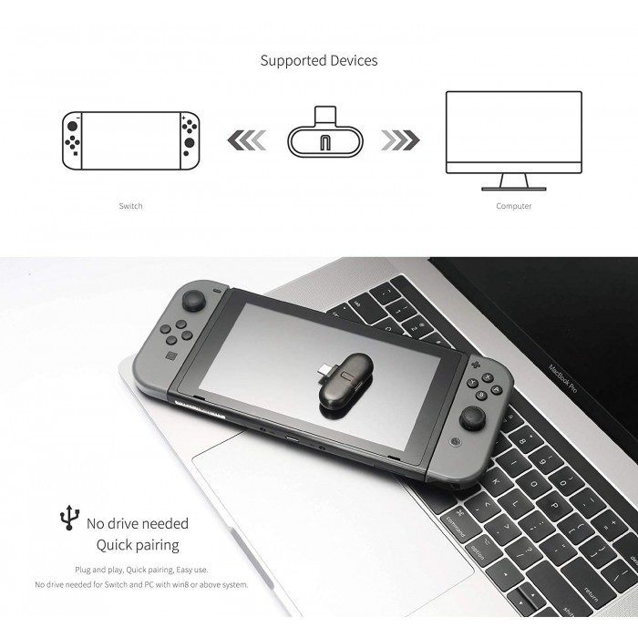 [GILIKIT Route+ Pro] NINTENDO SWITCH VOICE CHAT APT USB C Wireless